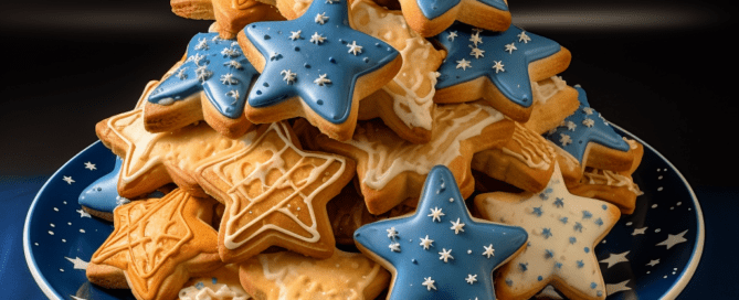 cookies in the shape of stars piled up on a plate wi eea2a7e6 3756 47bd a904 18de372eec77